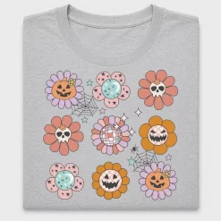 Retro Halloween Flowers DTF Transfer
