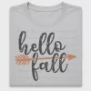 Hello Fall Distressed Arrow DTF Transfer