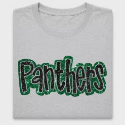 Panthers Sequin Glitter DTF Transfer