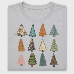 Boho Christmas Trees DTF Transfer