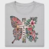Faith Butterfly Floral DTF Transfer
