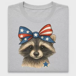 Patriotic Raccoon DTF Transfer Design