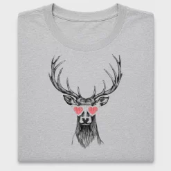 Retro Deer Heart Eyes DTF Transfer