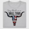 Small Town Cow Skull DTF Transfer