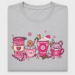 Pink Christmas Coffee DTF Transfer