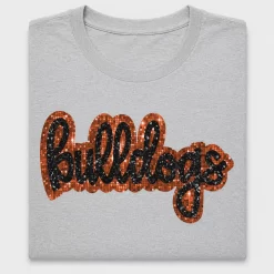 Bulldog Sequin Mascot DTF Transfer