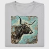 Western Longhorn Cow DTF Transfer