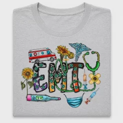 Paramedic EMT Floral DTF Transfer