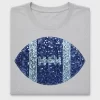Sequin Football Glitter DTF Transfer