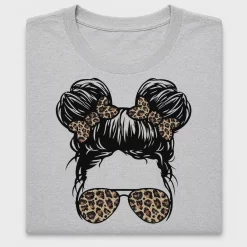 Leopard Piggy Buns Girl DTF Transfer