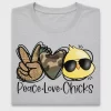 Peace Love Chicks DTF Transfer