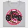 Pink Motorcycle Neon DTF Transfer for Shirts