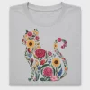 Floral Cat DTF Transfer Design