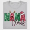 Nana Claus Sequin DTF Heat Transfer