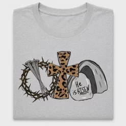 He Is Risen Easter Cross DTF Transfer