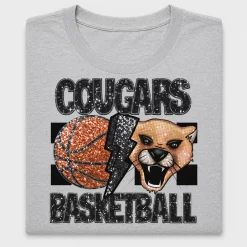 Cougars Basketball Retro DTF Transfer