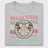 Retro Beach Vibes Leopard Smiley DTF Transfer