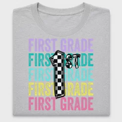 First Grade Checker Pencil DTF Transfer