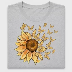 Sunflower Butterflies DTF Transfer Design