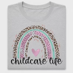 Childcare Life Rainbow Leopard DTF Transfer