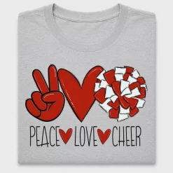 Peace Love Cheer DTF Transfer
