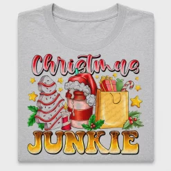 Christmas Junkie Santa DTF Transfer