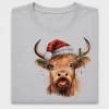 Funny Christmas Highland Cow DTF Transfer