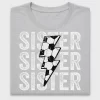 Sister Soccer Lightning Bolt DTF Transfer