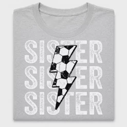 Sister Soccer Lightning Bolt DTF Transfer