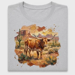 Western Longhorn DTF Transfer