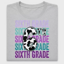 Sixth Grade Cow Print DTF Transfer