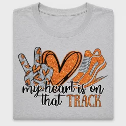 Heart Track Running DTF Transfer