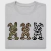 Patterned Bunny Trio DTF Transfer