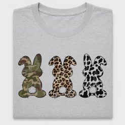 Patterned Bunny Trio DTF Transfer