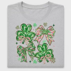 Lucky Shamrock Bow DTF Transfer Design