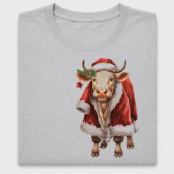 Santa Cow Christmas DTF Transfer