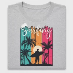Surfing Palm Sunset DTF Transfer
