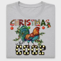 Christmas In The Coop Rooster DTF Transfer