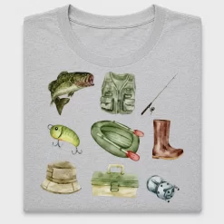 Fishing Hunting Gear Watercolor DTF Transfer