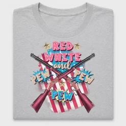 Red White And Pew Pew DTF Transfer