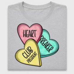 Candy Heart Breaker Club President DTF Transfer