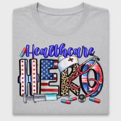 Healthcare Hero Patriotic DTF Transfer