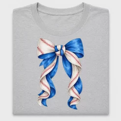 Baseball Bow DTF Transfer Design