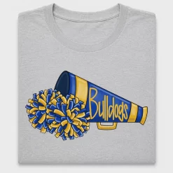 Bulldogs Cheerleader Megaphone DTF Transfer