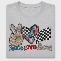 Peace Love Racing DTF Transfer