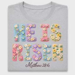 Floral He Is Risen DTF Transfer