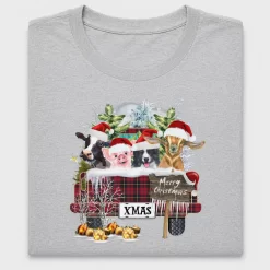Christmas Farm Animals Truck DTF Transfer