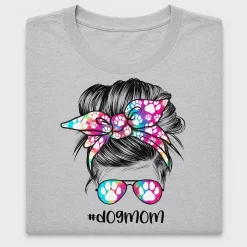 Dog Mom Messy Bun DTF Transfer