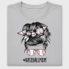 Baseball Mom Messy Bun DTF Transfer