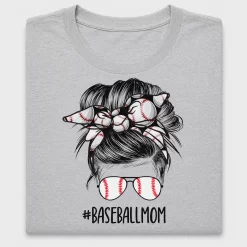Baseball Mom Messy Bun DTF Transfer